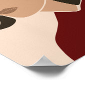 Boho Woman Illustration, Earthy Tones Poster (Hoek)