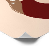 Boho Woman Illustration, Earthy Tones Poster (Hoek)