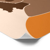 Boho Woman Illustration, Earthy Tones Poster (Hoek)