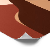 Boho Woman Illustration, Earthy Tones Poster (Hoek)