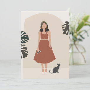 Boho Woman in Terracotta Dress Summer Mode