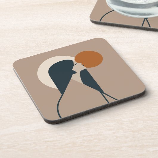 Boho Woman Sun Bier Onderzetter (Linkerzijde)