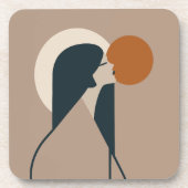 Boho Woman Sun Bier Onderzetter (Voorkant)