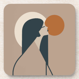 Boho Woman Sun Bier Onderzetter