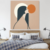 Boho Woman Sun Canvas Afdruk (Insitu (Slaapkamer))
