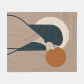 Boho Woman Sun Fleece Deken (Voorkant (Horizontaal))