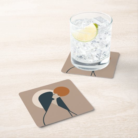 Boho Woman Sun Kartonnen Onderzetters (Insitu)