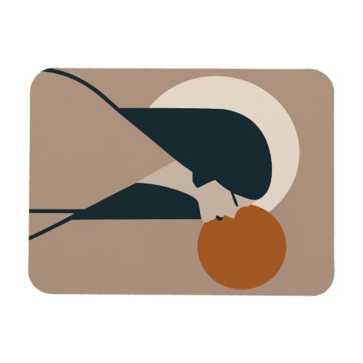 Boho Woman Sun Magneet (Horizontaal)