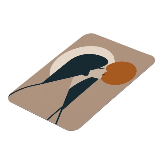 Boho Woman Sun Magneet (Linkerzijde)