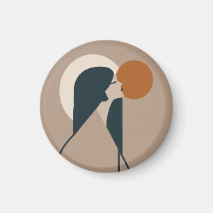 Boho Woman Sun Magneet