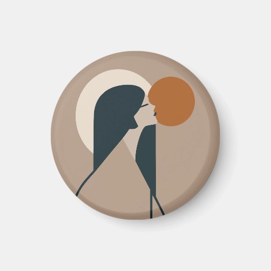 Boho Woman Sun Magneet (Voorkant)