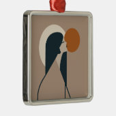 Boho Woman Sun Metalen Ornament (Rechts)