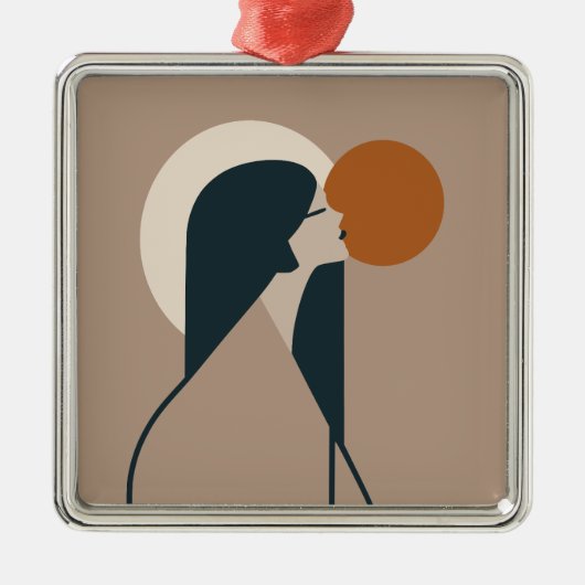 Boho Woman Sun Metalen Ornament (Voorkant)