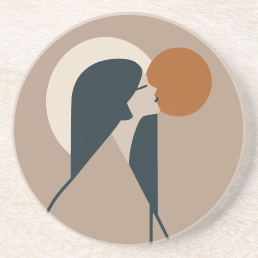 Boho Woman Sun Zandsteen Onderzetter (Voorkant)