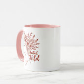 Boho Woman Wildflower Hair Botanisch Vrouw Mok (Voorkant links)