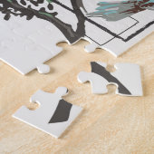 Boho Women African Asian Line Artwork Legpuzzel (Zijkant)