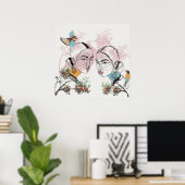 Boho Women African Asian Line Artwork Poster (Thuiskantoor)