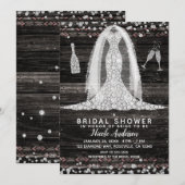 Boho Wood Chic Diamond Trouwjurk Vrijgezellenfeest Kaart (Voorkant / Achterkant)