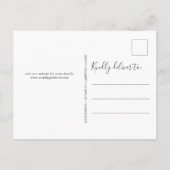 Boho Wood Greenery Script Wedding Save the Date Aankondigingskaart (Achterkant)