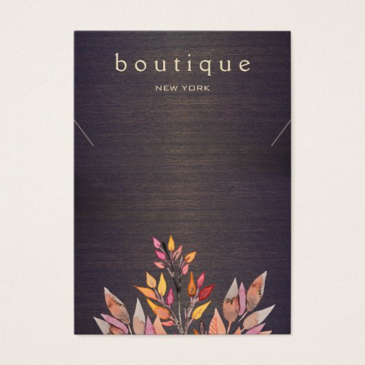 Boho Wood Ketting Display Card Visitekaartje (Voorkant)