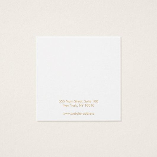 Boho Wood Stud Earring Display Card Vierkante Visitekaartjes (Achterkant)