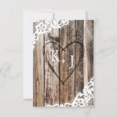 Boho Wood Zonnebloem gewei Kant Rustieke RSVP-kaar RSVP Kaartje (Achterkant)