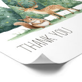 Boho Woodland Anima Baby Shower Luierspel Bord Poster (Hoek)