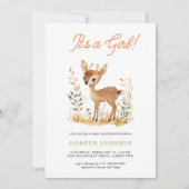 Boho Woodland Animal Baby shower Invitation Kaart (Voorkant)