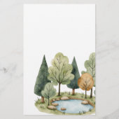 Boho Woodland Animal Baby shower Scattegories spel Flyer (Achterkant)