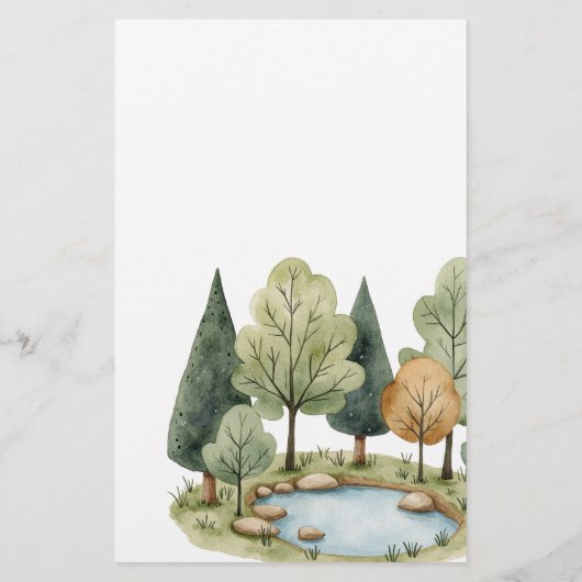 Boho Woodland Animal Baby shower Scattegories spel Flyer (Achterkant)