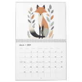 Boho Woodland Animals 2025 Kalender 12 maanden (Mar 2027)