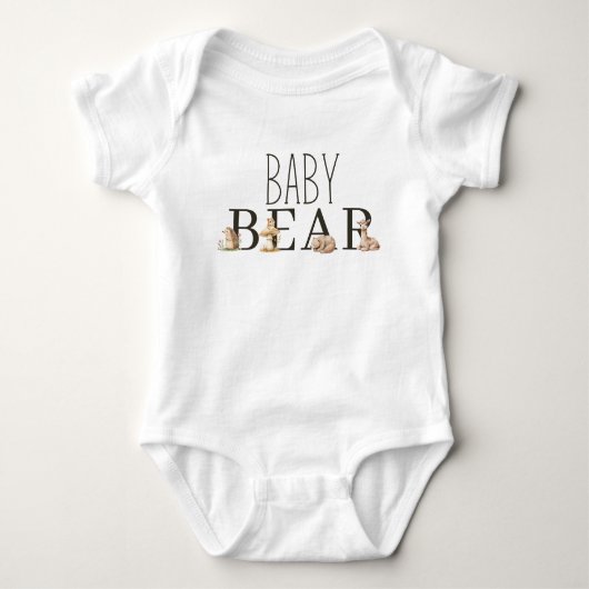 Boho Woodland Animals Baby Beer Romper (Voorkant)