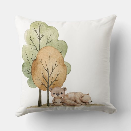 Boho Woodland Animals Baby Kussen (Achterkant)