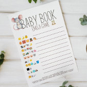 Boho Woodland Animals Baby shower boek Emoji spel Flyer