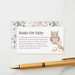 Boho Woodland Animals Baby shower Boeken voor Baby Informatiekaartje