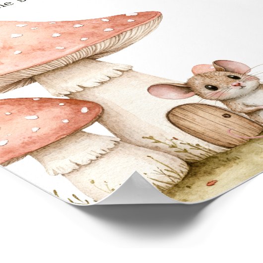 Boho Woodland Animals Baby shower Guess Sweet Mess Poster (Hoek)