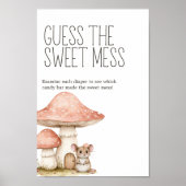 Boho Woodland Animals Baby shower Guess Sweet Mess Poster (Voorkant)