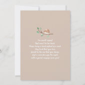 Boho Woodland Animals Baby shower Invitation Kaart (Achterkant)