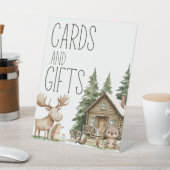 Boho Woodland Animals Baby shower Kaarten Geschenk Reclamebord Met Voetstuk (Insitu)