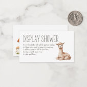 Boho Woodland Animals Baby Shower Notitiekaartje (Voorkant / Achterkant in situ)