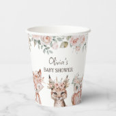 Boho Woodland Animals Baby shower Papieren Bekers (Achterkant)