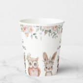 Boho Woodland Animals Baby shower Papieren Bekers (Rechts)