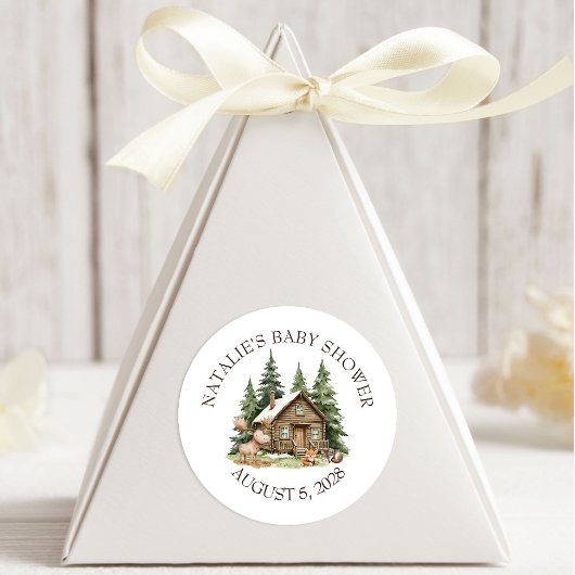 Boho Woodland Animals Baby shower Ronde Sticker