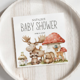 Boho Woodland Animals Baby shower Servet