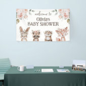 Boho Woodland Animals Baby shower Spandoek (Beurs)