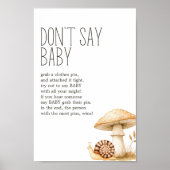 Boho Woodland Animals Baby shower Spelbord Poster (Voorkant)