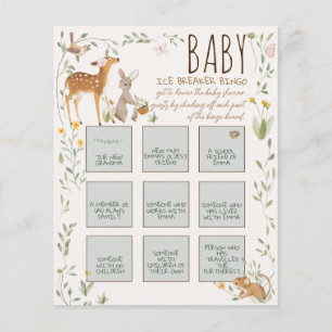 Boho Woodland Animals Bos Baby shower spel