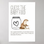 Boho Woodland Animals Douche Guess Baby Voedselbor Poster (Voorkant)