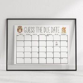 Boho Woodland Animals Douche Guess Vervaldatum Tek Poster