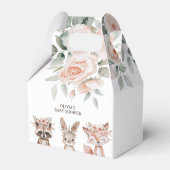 Boho Woodland Animals & Floral Baby shower Bedankdoosjes (Achterkant)